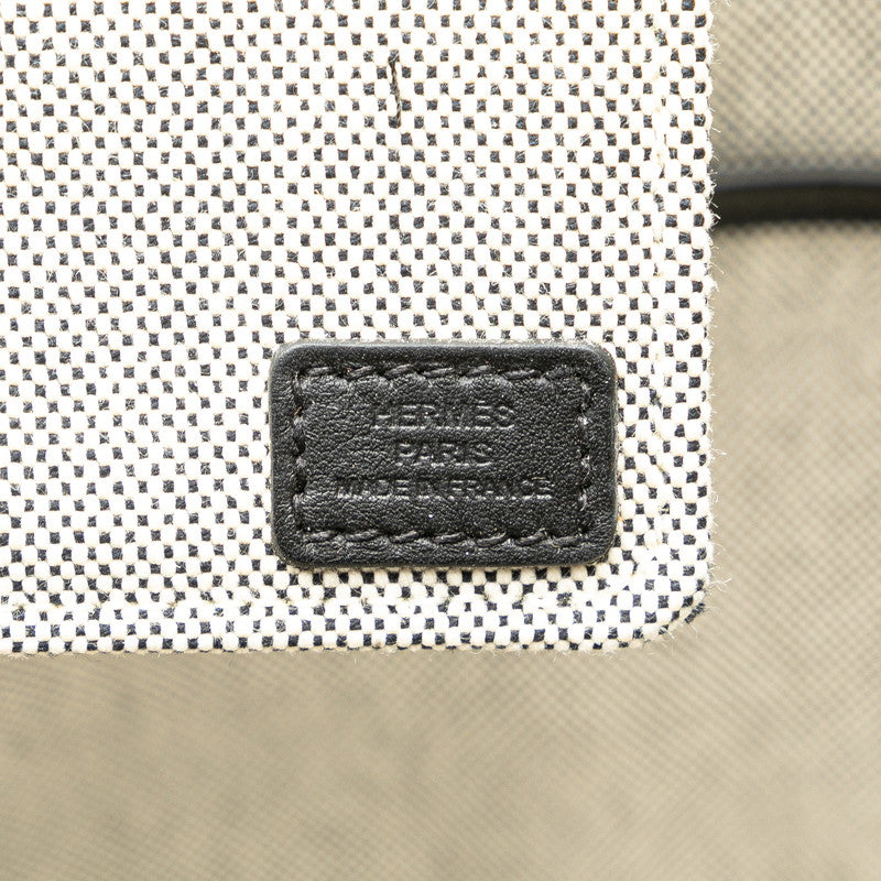 エルメス スティープル28 ハンドバッグ トートバッグ グレー ブラック トワルアッシュ ヴォースイフト レディース HERMES 【中古】