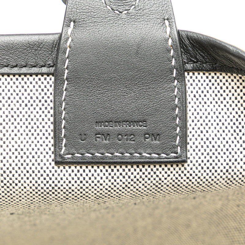 エルメス スティープル28 ハンドバッグ トートバッグ グレー ブラック トワルアッシュ ヴォースイフト レディース HERMES 【中古】