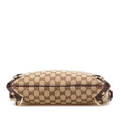 グッチ GGキャンバス アビー ショルダーバッグ 131326 ベージュ ブラウン キャンバス レザー レディース GUCCI 【中古】