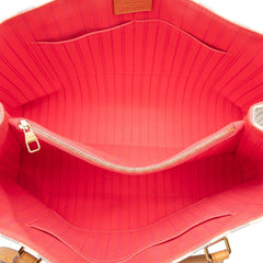 ルイ ヴィトン ダミエ アズール カルヴ トートバッグ ショルダーバッグ N41449 ホワイト ピンク PVC レザー レディース LOUIS VUITTON 【中古】
