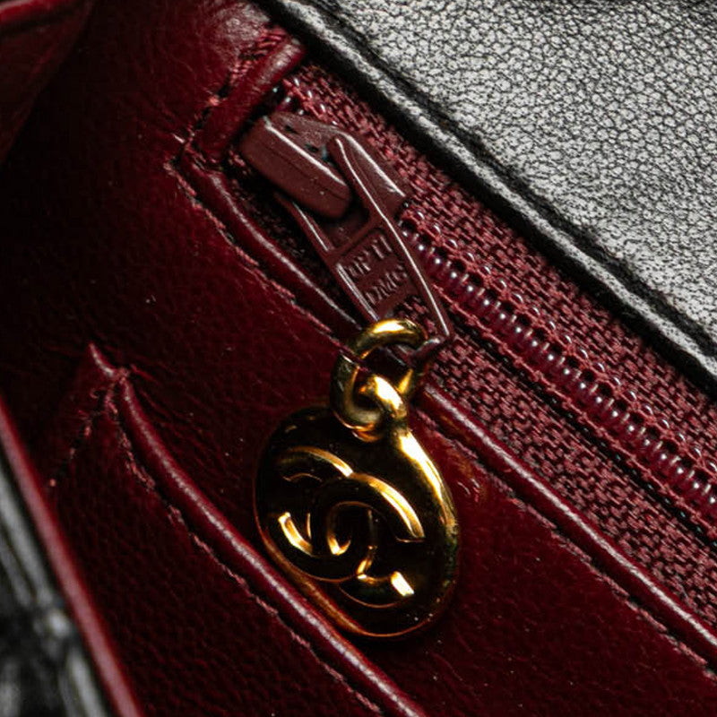 シャネル マトラッセ ダイアナ22 斜め掛け チェーン ショルダーバッグ A01164 ブラック ラムスキン レディース CHANEL 【中古】