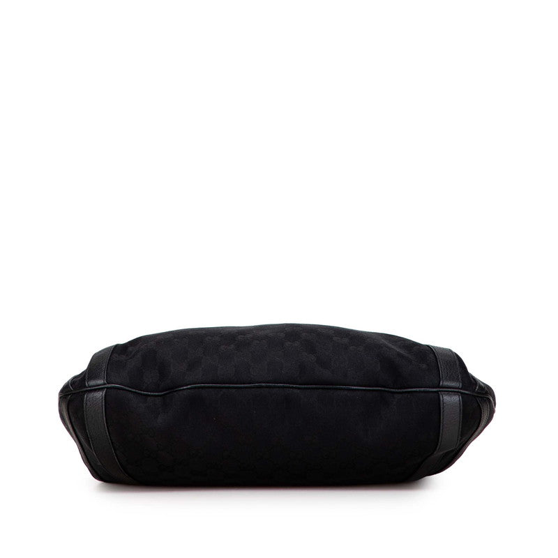 グッチ GGキャンバス ハンドバッグ ショルダーバッグ 2WAY 130734 ブラック キャンバス レザー レディース GUCCI 【中古】