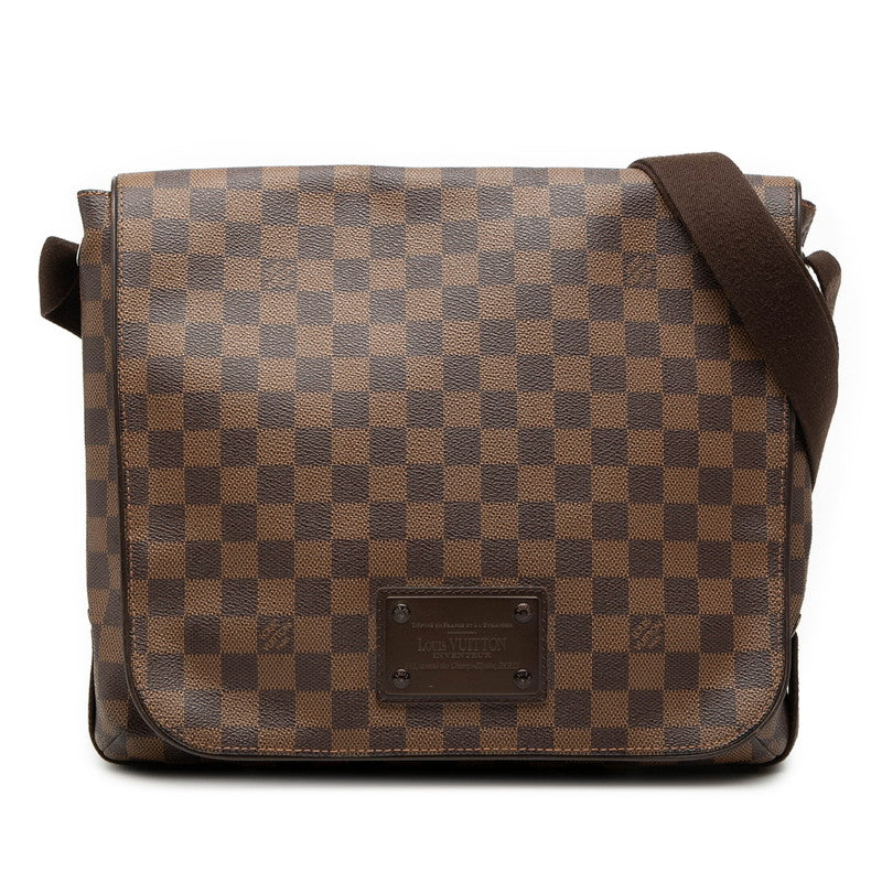 ルイ ヴィトン ダミエ ブルックリンMM 斜め掛け ショルダーバッグ N51211 ブラウン PVC レザー レディース LOUIS VUITTON 【中古】
