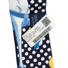 エルメス ツイリー CAVALIER EN FORMES スカーフ ネイビー マルチカラー シルク レディース HERMES 【中古】