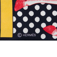 エルメス ツイリー CAVALIER EN FORMES スカーフ ネイビー マルチカラー シルク レディース HERMES 【中古】