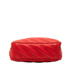バレンシアガ ブランケットリポーターXS チェーン ショルダーバッグ レッド レザー レディース BALENCIAGA 【中古】