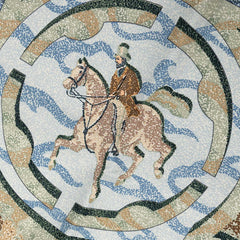 エルメス カレ90 PEINTRE DU CHEVAL 馬を描く画家 スカーフ ブルー系 マルチカラー シルク レディース HERMES 【中古】
