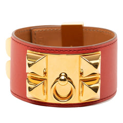 エルメス コリエドシアン ブレスレット サイズ：L ルージュピヴォワンヌ レッド ヴォースイフト レディース HERMES 【中古】
