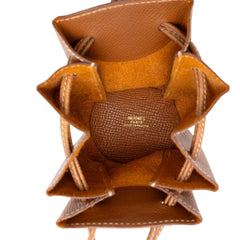 エルメス ヴェスパポーチ 小物入れ 巾着 □C刻印 ブラウン系 クシュベル レディース HERMES 中古