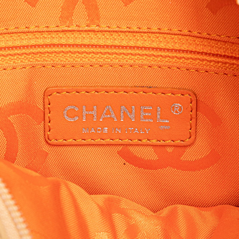 シャネル カンボン ココマーク ハンドバッグ ショルダーバッグ ベージュ イエロー レザー エナメル レディース CHANEL 【中古】