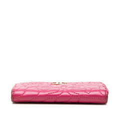シャネル ココマーク カメリア No.5 L字ファスナー コインケース 小銭入れ A70610 ピンク レザー レディース CHANEL 中古