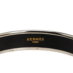 エルメス エマイユPM 七宝焼き 月 星 モチーフ バングル ライトグリーン シルバー メタル レディース HERMES 【中古】