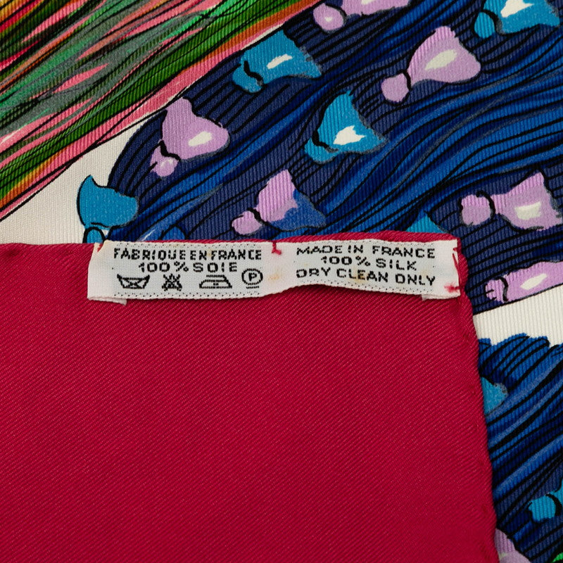 エルメス カレ90 Pasementerie 紐飾り スカーフ レッド ホワイト マルチカラー シルク レディース HERMES 【中古】