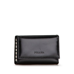 プラダ 6連 キーケース 1M0222 ブラック レザー レディース PRADA 中古