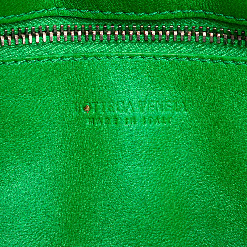 ボッテガヴェネタ マキシイントレチャート カセット ショルダーバッグ グリーン レザー レディース BOTTEGAVENETA 【中古】