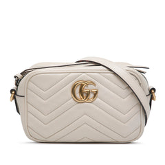グッチ GGマーモント ショルダーバッグ 448065 アイボリー レザー レディース GUCCI 【中古】