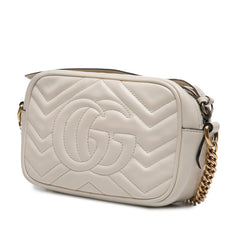 グッチ GGマーモント ショルダーバッグ 448065 アイボリー レザー レディース GUCCI 【中古】