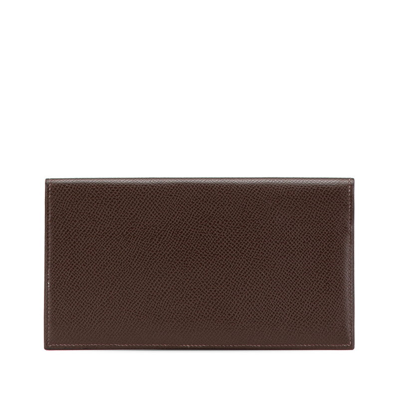 エルメス MC2 フレミング 札入れ エベーヌ ダークブラウン ヴォーエプソン レディース HERMES 【中古】