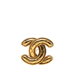 シャネル マトラッセ ココマーク ブローチ ゴールド メッキ レディース CHANEL 【中古】