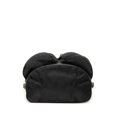 プラダ ポコノ 三角ロゴプレート ヴィアッジョ リュック バックパック V164 ブラック ナイロン レザー レディース PRADA 中古