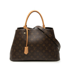 ルイ ヴィトン モノグラム モンテーニュMM ハンドバッグ ショルダーバッグ 2WAY M41056 ブラウン PVC レザー レディース LOUIS VUITTON 【中古】