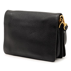 プラダ 斜め掛け ショルダーバッグ ブラック ヴィッテロダイノレザー レディース PRADA 【中古】