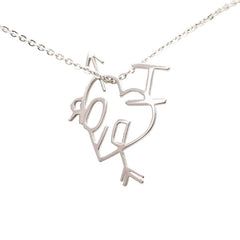 ディオール I LOVE DIOR ハートアロー チェーン ペンダント ネックレス シルバー メタル レディース Dior 【中古】