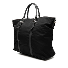 プラダ 三角ロゴプレート ハンドバッグ ショルダーバッグ 2WAY ブラック ナイロン レザー レディース PRADA 【中古】
