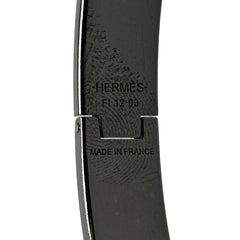 エルメス クリックHH T4 スカル モチーフ バングル ブラック メタル メンズ HERMES 【中古】