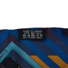 エルメス ツイリー Le Fil d Ariane アリアドネの糸 スカーフ ブルー マルチカラー シルク レディース HERMES 中古