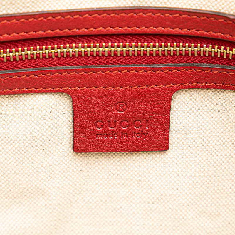 グッチ マイクログッチシマ ハンドバッグ ショルダーバッグ 2WAY 309614 レッド エナメル レザー レディース GUCCI 【中古】