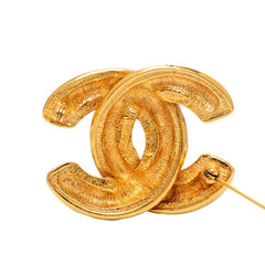シャネル ヴィンテージ マトラッセ ココマーク ブローチ ゴールド メッキ レディース CHANEL 【中古】