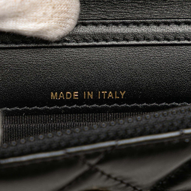シャネル マトラッセ ココマーク チェーンウォレット 長財布 AP1839 ブラック ラムスキン フェイクパール レディース CHANEL 【中古】