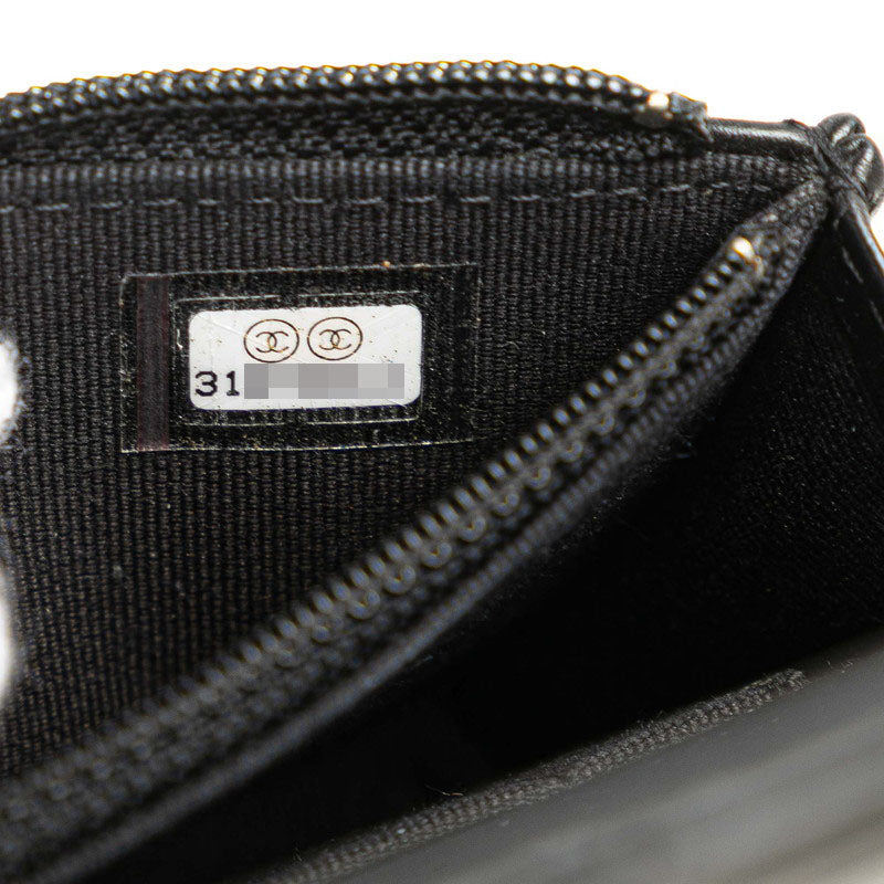 シャネル マトラッセ ココマーク チェーンウォレット 長財布 AP1839 ブラック ラムスキン フェイクパール レディース CHANEL 【中古】