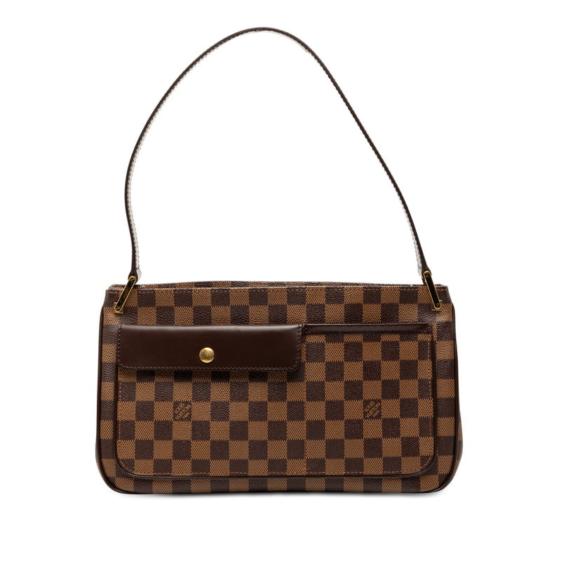 ルイ ヴィトン ダミエ オーバーニュ ショルダーバッグ N51129 ブラウン PVC レザー レディース LOUIS VUITTON 【中古】