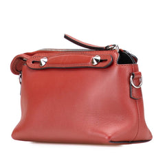 フェンディ ミニ バイザウェイ スタッズ ハンドバッグ ショルダーバッグ 2WAY 8BL135 ブラウン レザー レディース FENDI 【中古】