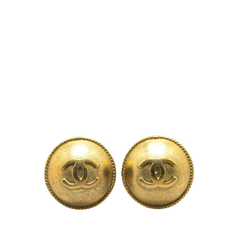 シャネル ヴィンテージ ココマーク ラウンド イヤリング ゴールド メッキ レディース CHANEL 【中古】