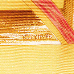 エルメス カレ90 Jardin Creole クレオルの楽園 スカーフ オレンジ レッド マルチカラー シルク レディース HERMES 【中古】