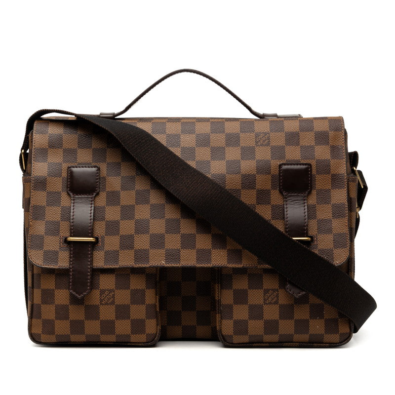 ルイ ヴィトン ダミエ ブロードウェイ ハンドバッグ ショルダーバッグ N42270 ブラウン PVC レザー レディース LOUIS VUITTON 【中古】