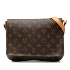 ルイ ヴィトン モノグラム ミュゼット タンゴ ショート ショルダーバッグ M51257 ブラウン PVC レザー レディース LOUIS VUITTON 【中古】