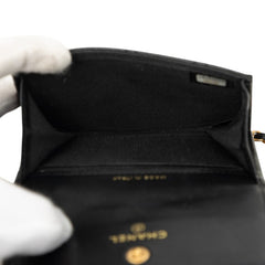 シャネル マトラッセ ココマーク ミニ チェーン ショルダーバッグ ブラック ゴールド金具 ラムスキン レディース CHANEL 中古