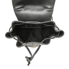 サルヴァトーレフェラガモ ダブルガンチーニ ミニ リュック デイパック DJ-216258 ブラック レザー レディース Salvatore Ferragamo 【中古】
