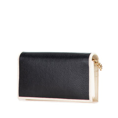 グッチ × adidas アディダス チェーンウォレット ショルダーバッグ 621892 ブラック ホワイト レザー レディース GUCCI 【中古】