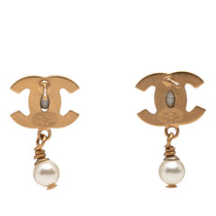 シャネル ココマーク ピアス ゴールド メッキ フェイクパール レディース CHANEL 【中古】