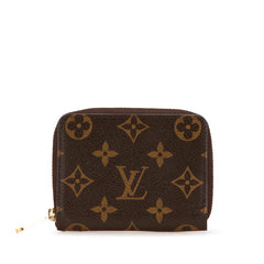 ルイ ヴィトン モノグラム ジッピー コイン パース コインケース 小銭入れ M60067 ブラウン PVC レザー レディース LOUIS VUITTON 【中古】