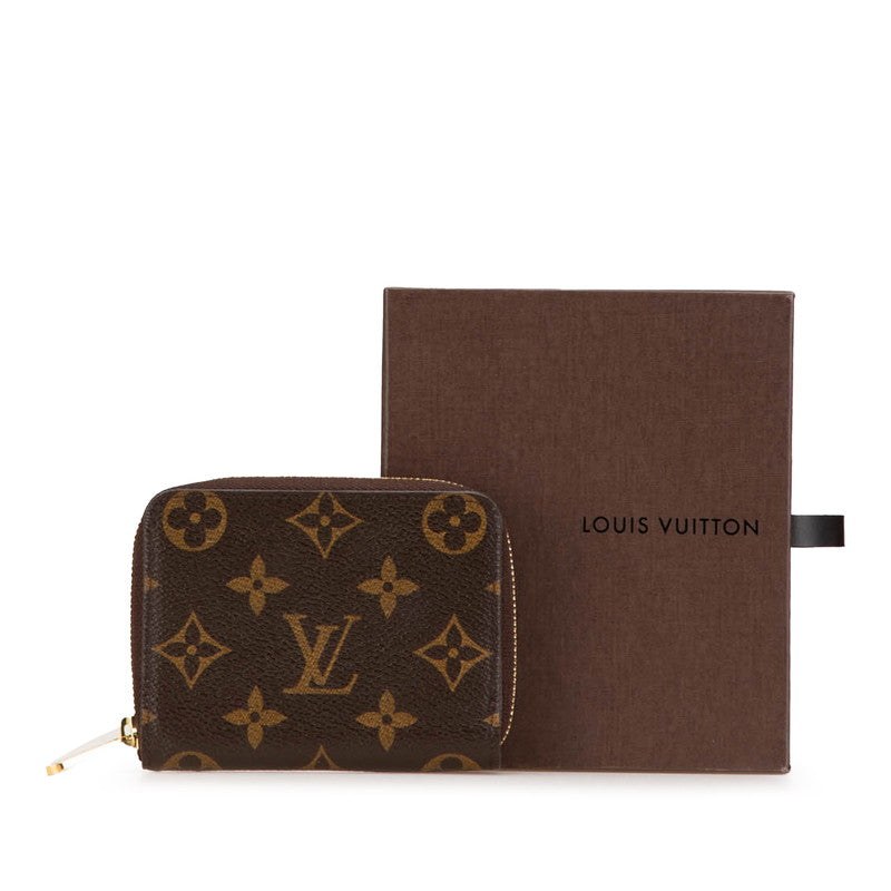 ルイ ヴィトン モノグラム ジッピー コイン パース コインケース 小銭入れ M60067 ブラウン PVC レザー レディース LOUIS VUITTON 【中古】