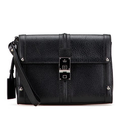 グッチ ロゴ セカンドバッグ クラッチバッグ 140969 ブラック レザー レディース GUCCI 【中古】