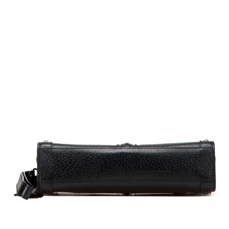 グッチ ロゴ セカンドバッグ クラッチバッグ 140969 ブラック レザー レディース GUCCI 【中古】