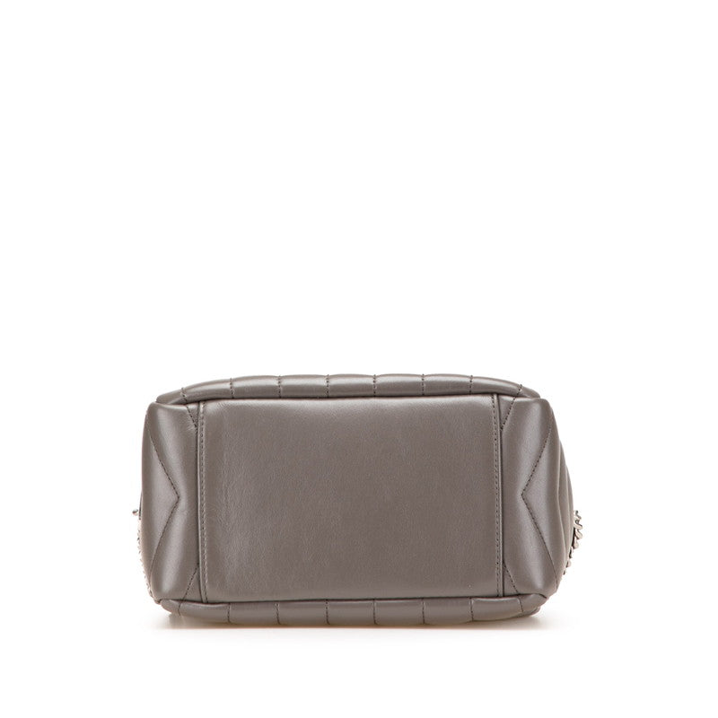 サンローラン ルル Yステッチ チェーン ショルダーバッグ 574102 グレー レザー レディース SAINT LAURENT 【中古】
