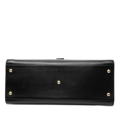 グッチ ロゴ ポーチ付き ハンドバッグ 101671 ブラック レザー レディース GUCCI 【中古】